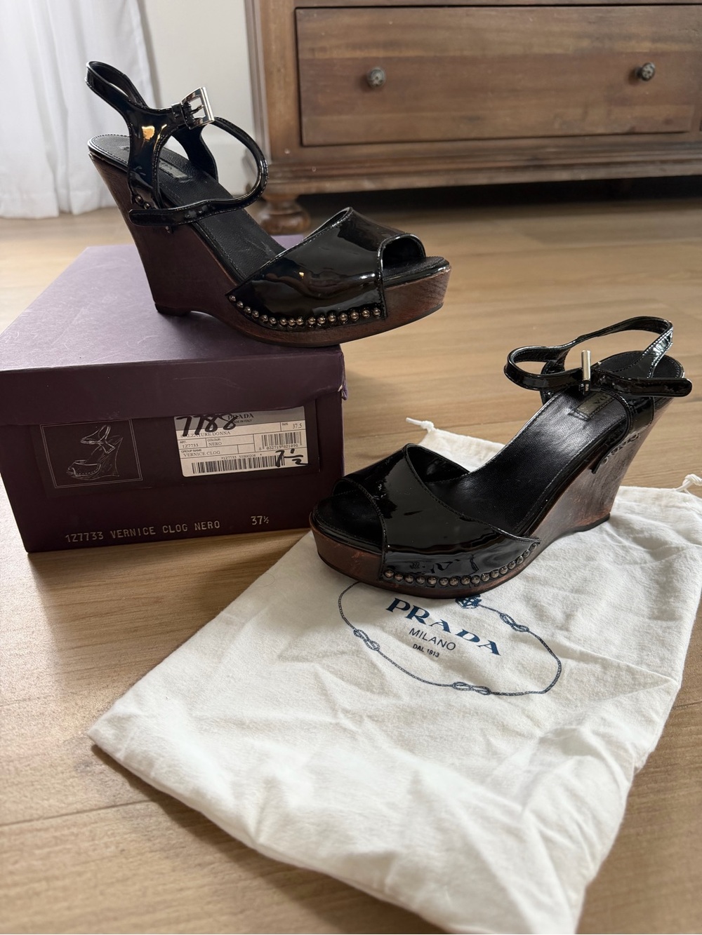 Prada Vernice Clog